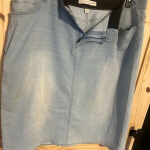 Light Blue Denim Skirt